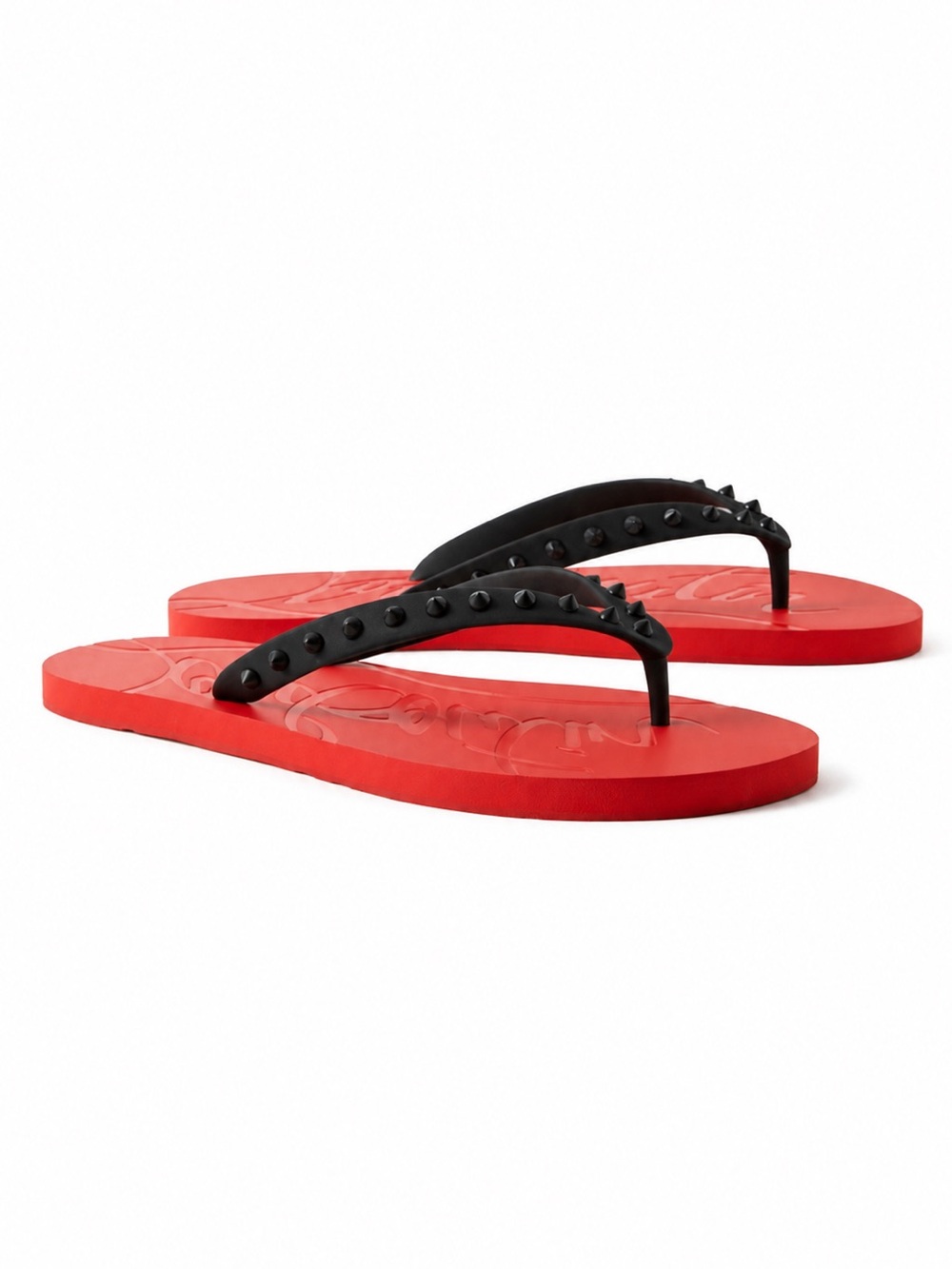Christian Louboutin Loubi Flip Spikes Donna Flat Sandals Womens EU 36
